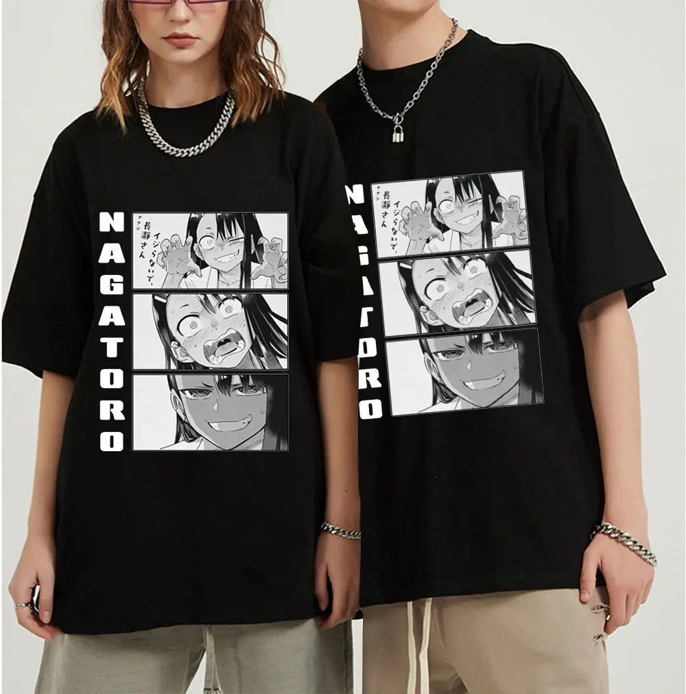 

Футболка Харадзюку с героями аниме «не игрушка со мной», Топ оверсайз с короткими рукавами в стиле хип-хоп, уличная одежда унисекс, лето