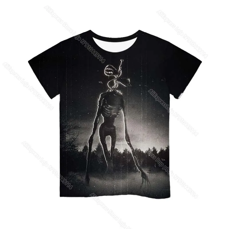 

2021Summer Siren Head 3d Print T Shirt For Kids Teens Cartoon Anime T-shirt Boys Girls Children Short Sleeve Tee Tops Streetwear