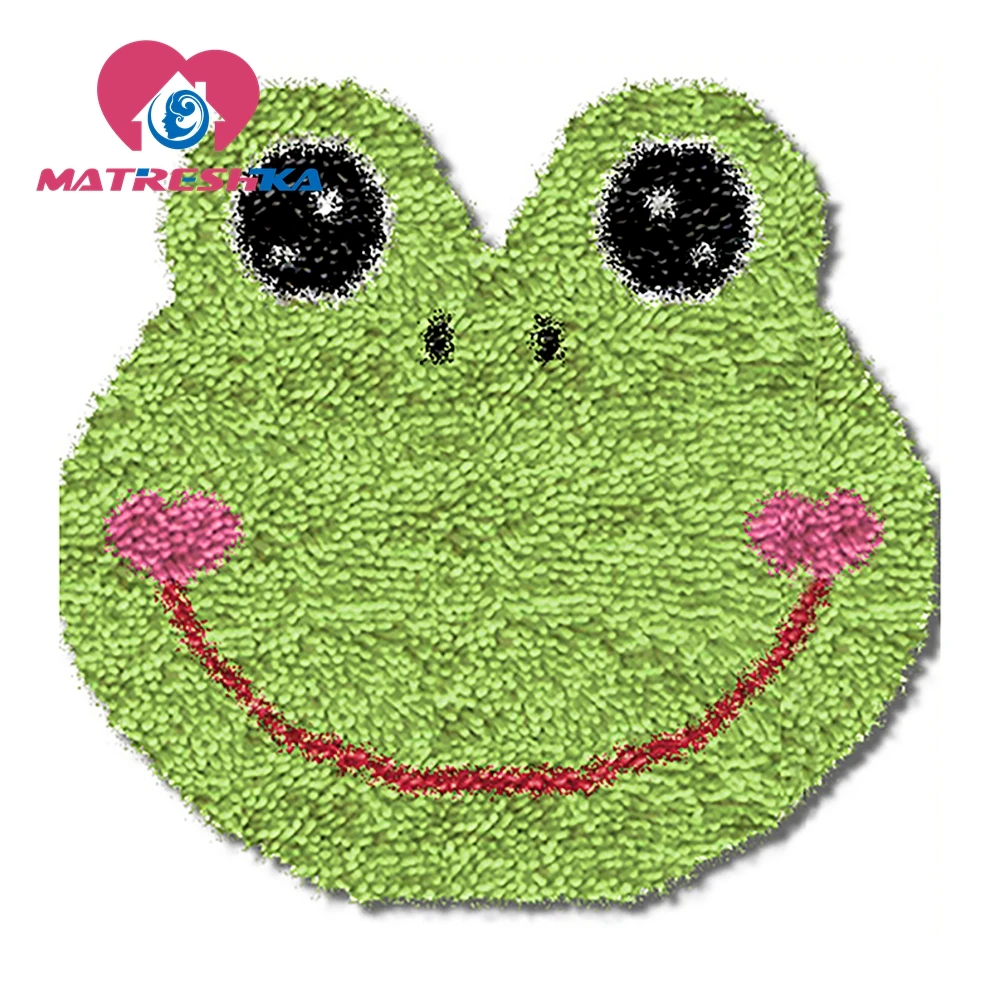 Ковер с вышивкой в виде лягушки крючок застежкой ковер сделай сам божьи коровки