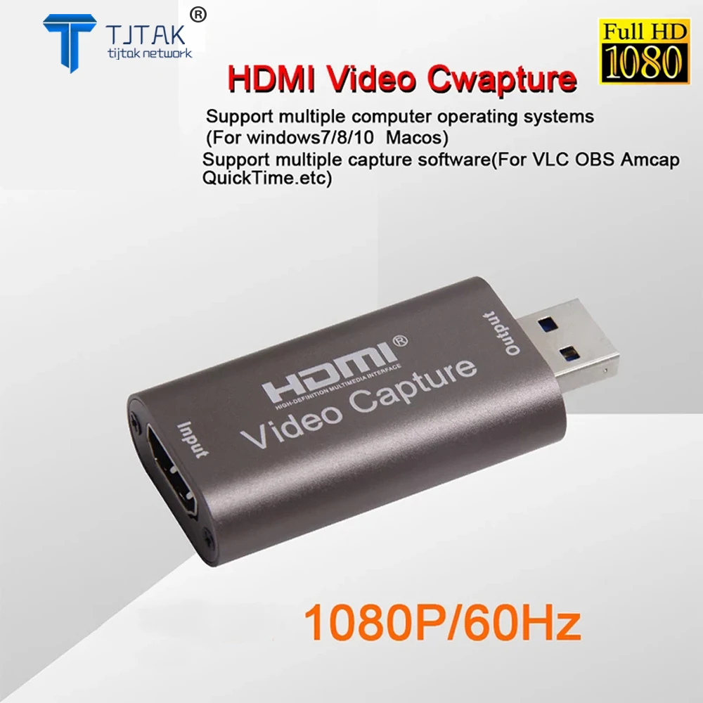 

4K 1080P 60hz USB2.0 Audio Video Capture Card HDMI To USB 2.0 Acquisition Card Live Streaming Plate Camera Switch Game Recording