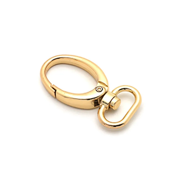 50 шт./лот сумки Высококачественные золотые поворотные застежки с карабином
