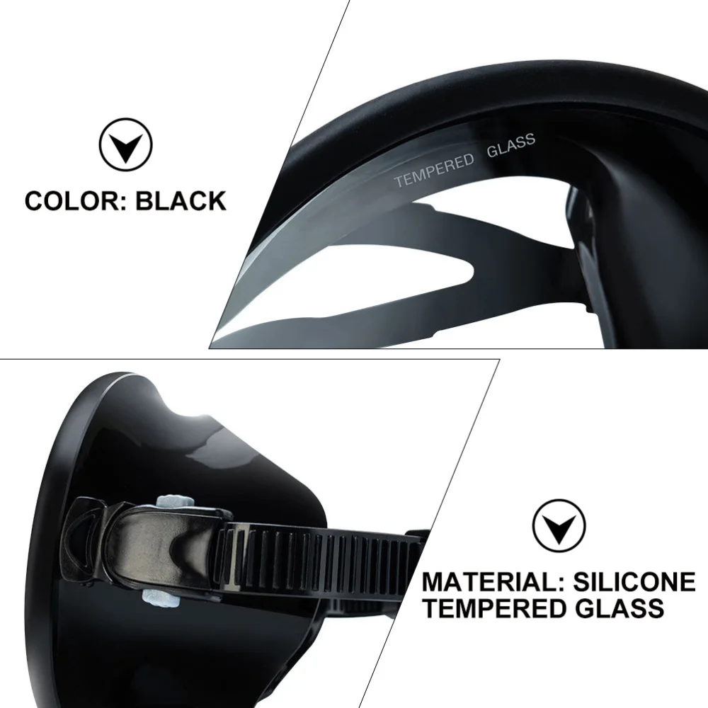 

Adults Snorkel Mask Diving Mask Panoramic Anti Fog Anti Leak Swimming Glasses