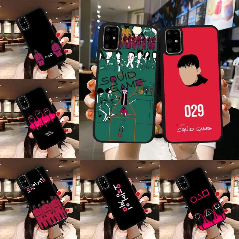

Korea Squid Game Phone Case For Samsung S8 S9 S10 S20 plus 5G lite note 20 ultra PC nax fundas cover