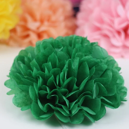 5pcs 4in green pom Забавные Животные тема disney Бэмби Лось Совы лисы Ежик одноразовая посуда вечерние детский день рождения, День благодарения вечерние декор, Декор для дома - Цвет: 5pcs 4in green pom