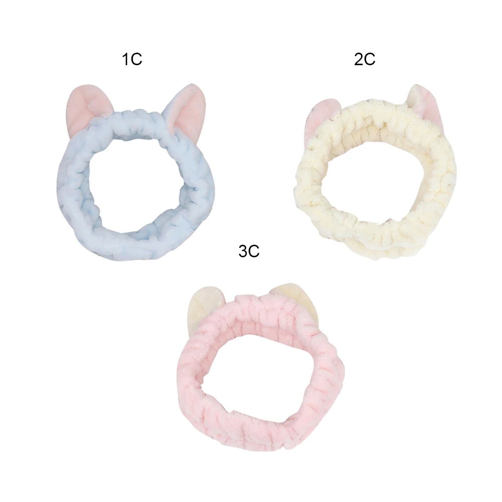 

Cute three-dimensional cat ears headband selling cute cartoon face wash headband for girl women hair accessories