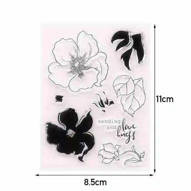 

Butterfly flower Clear Stamp 2021 Rubber Transparent Stamp For DIY Album Photo Scrapbooking Silicone Seal Crafts Decorative J4K7