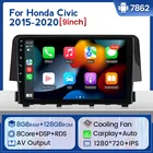NaviFly 9 ''8 + 128G Android 11 автомобильный радиопроигрыватель навигации для Honda Civic 10 FC FK 2015-2020 беспроводной Carplay IPS экран стерео