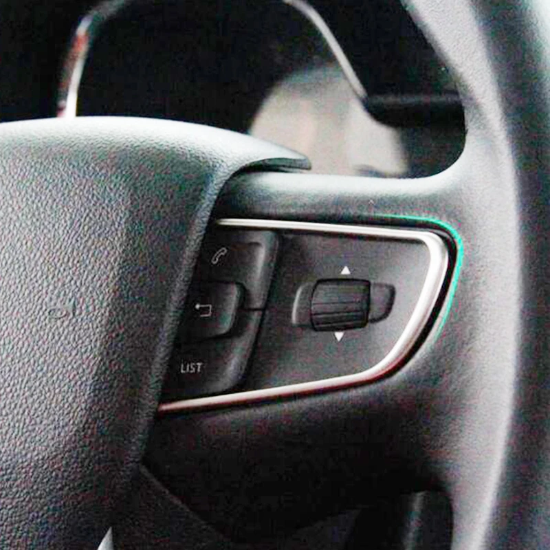 

Stainless Steel For Citroen C4 2016 Car Accessories Steering Wheel Decoration Button Cover Trim Car Sticker Styling