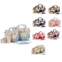 5pcs multifunctional baby diaper bag set suitable for baby bottle holder baby pregnant woman diaper bag set
