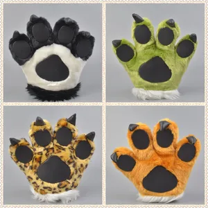 1 шт. плюшевый медведь Кот Волк тигр лапа коготь полные перчатки аниме Новинка Косплей Хэллоуин Вечеринка костюм Чирлидеры игрушка подарок на день рождения