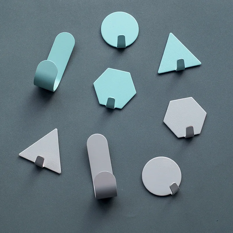 4 шт. Бесплатный Пробивной настенный крючок из кованого железа креативный