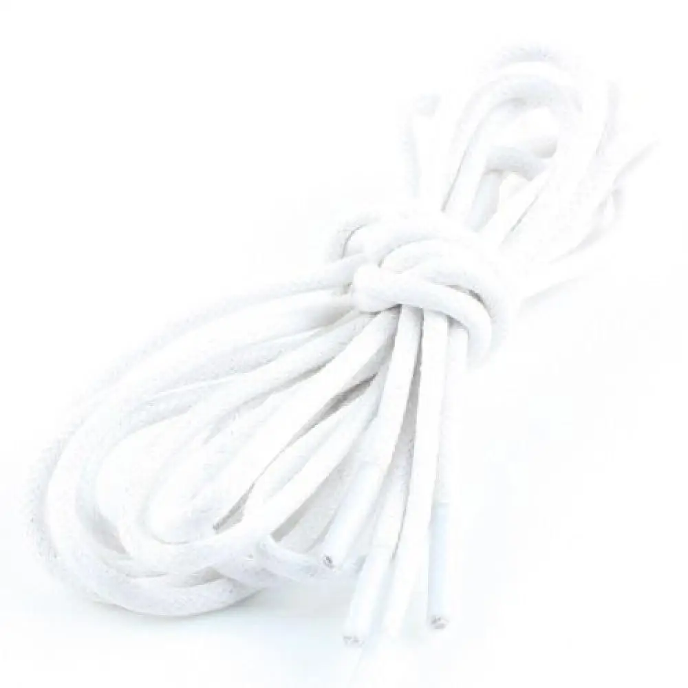 

New 1Pair Fashion Waxed Cotton Round Shoe laces Leather Waterproof ShoeLaces Men Martin Boots Shoelace Shoestring Length 115cm