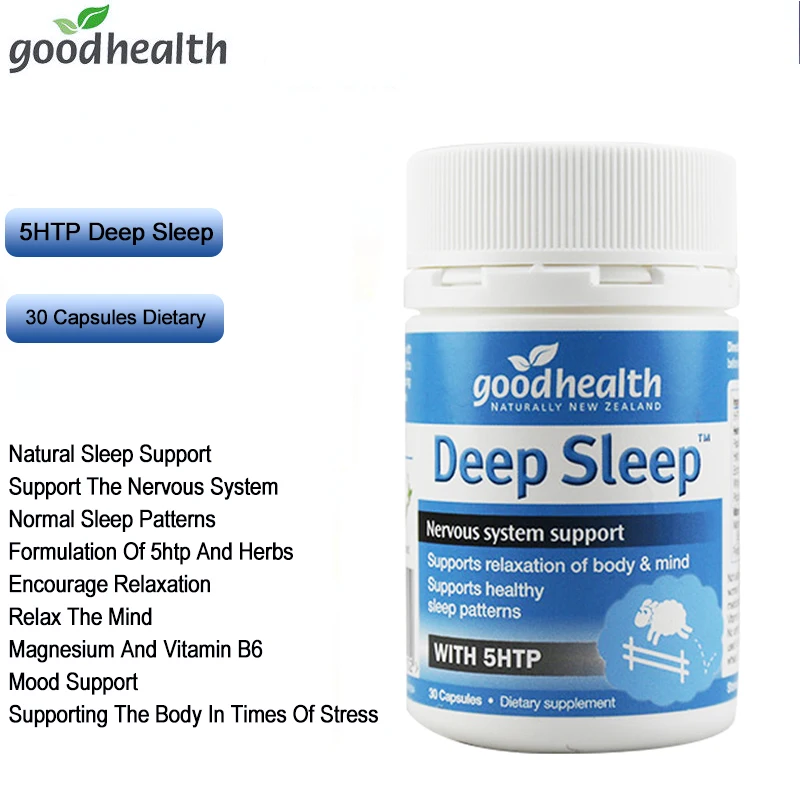 

Good Health Deep Sleep 5HTP 30 Capsules Relieve Nervous Tension Irritability Natural Sleep Nervous System Mind Body Relaxation