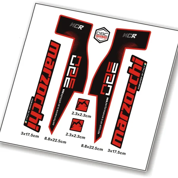 

Marzoc 320 NCR Front Fork Stickers Mountain Bike Marzocchi MTB Bicycle Cycling Decals