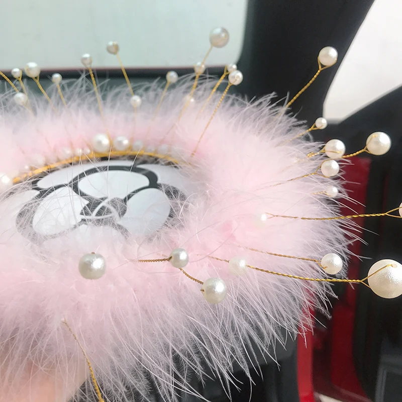 Зимний нескользящий автомобильный коврик с бусинами и жемчугом декоративный