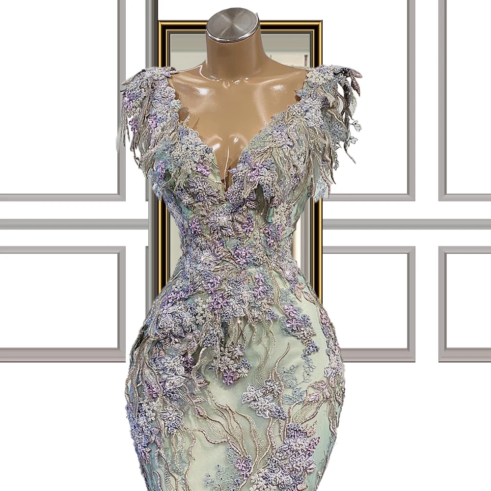 sparkly prom dresses 2020 deep v neck beading sequins long sleeve feather long evening dress gowns