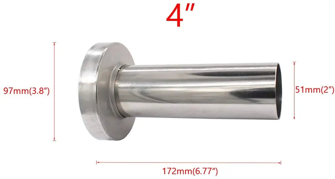 Универсальный нерегулируемый автомобильный хромированный глушитель выхлопной