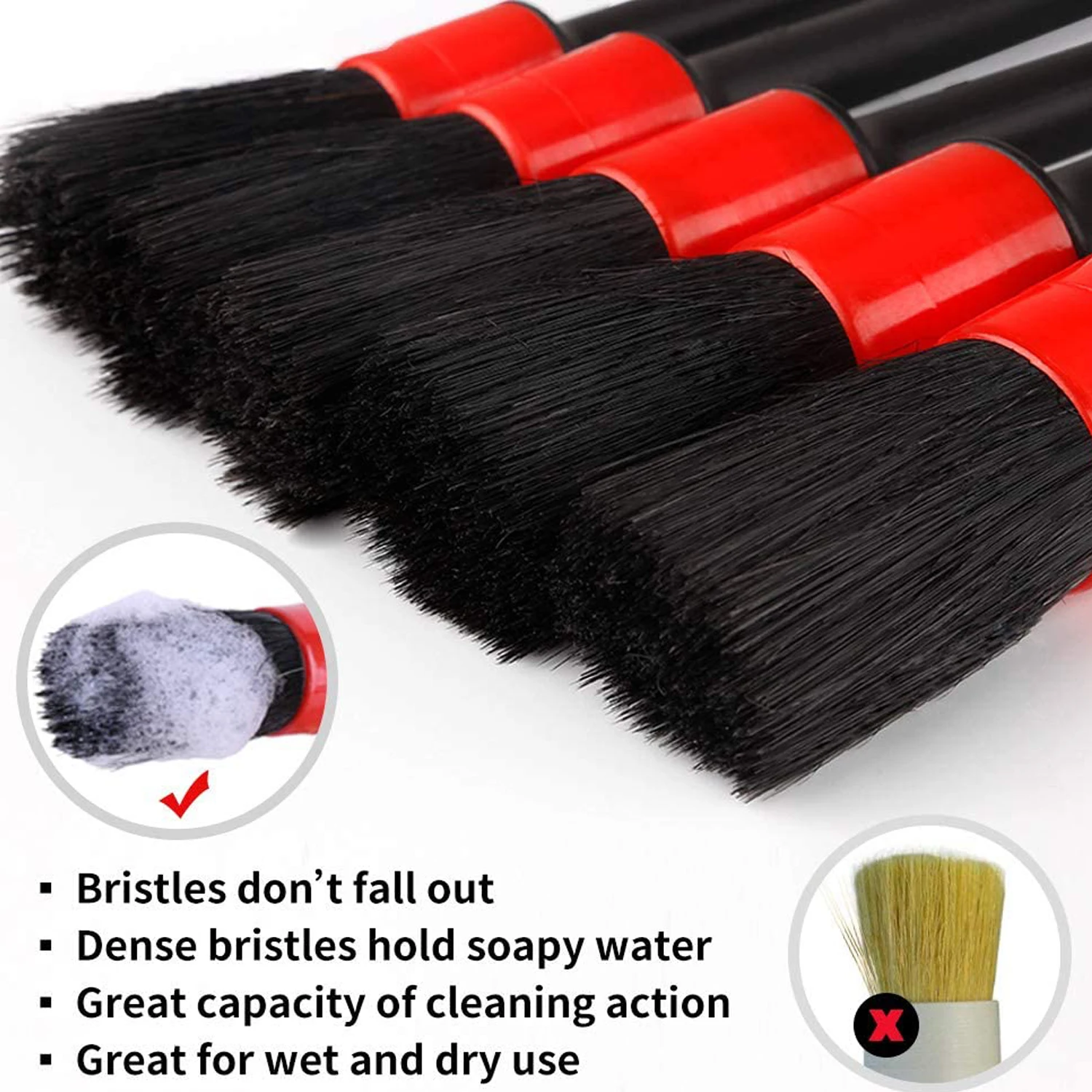 

12pcs/kit Car Detailing Brush Kit Wheel Rims Clean Brush Set Accessories