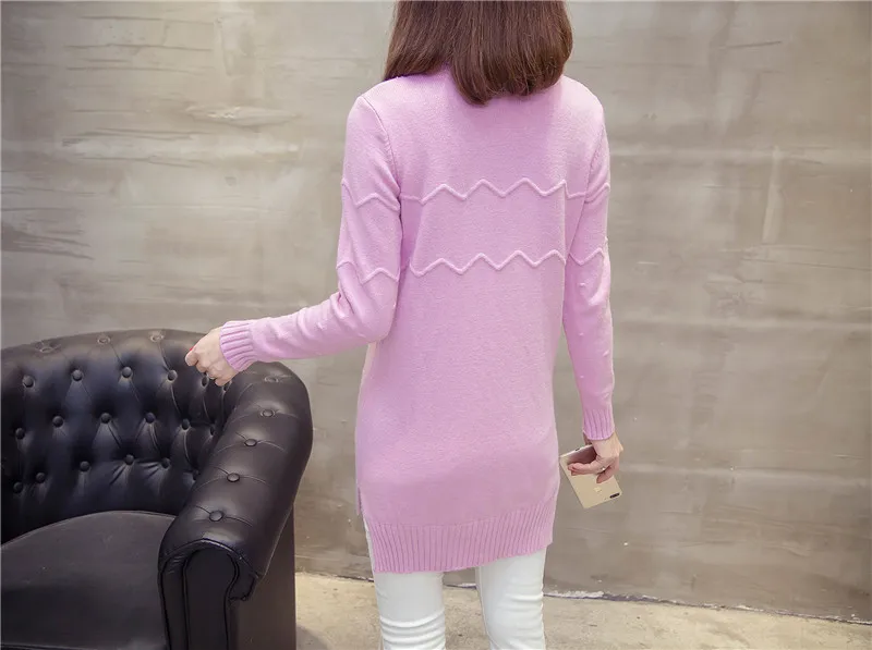 Новинка осени 2020 женские водолазки с длинным рукавом пуловеры вязаные Длинные