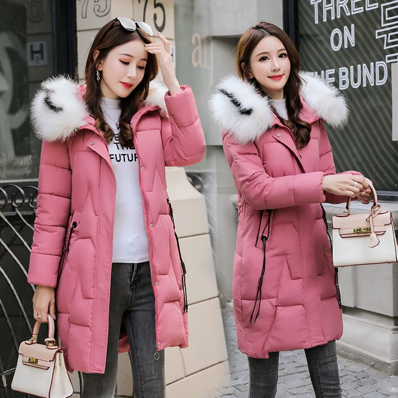 Abrigos Mujer Invierno 2019 новая Парка хлопковая стеганая куртка с капюшоном теплая зимняя