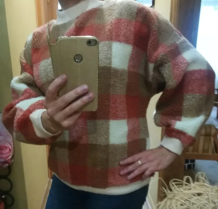 Kinikiss 2019 повседневный женский свитер из овечьей шерсти в клетку пуловер с круглым