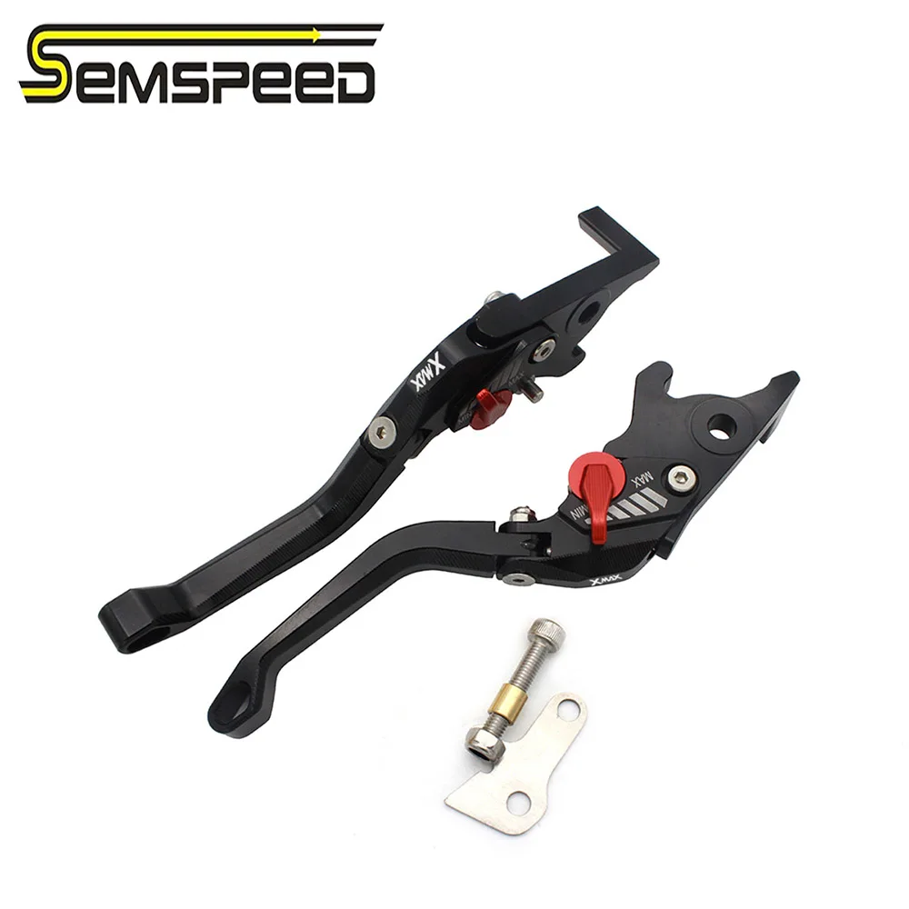 SEMSPEED CNC Мотоцикл Регулируемый XMAX логотип 3D ромбовидная парковка складные рычаги