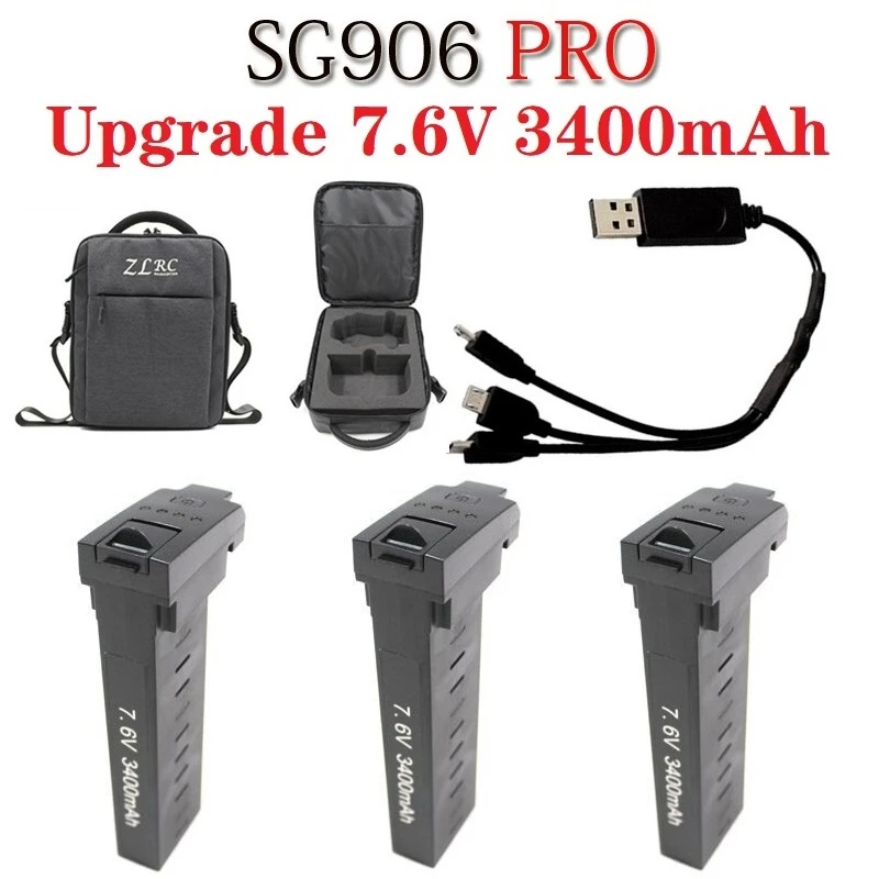 Обновленная батарея 7 6 В 3400 мАч для SG906 PRO / X193 CSJ X7 pro GPS PFV RC Drones аккумулятор Lipo