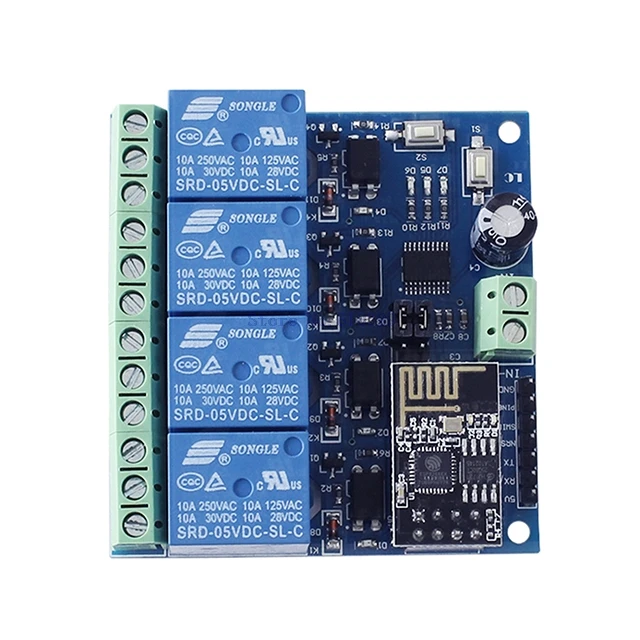 A5 5 В/12 В ESP8266 ESP 01 4 Wi Fi реле канала модуль IOT для умного дома контроллер приложения