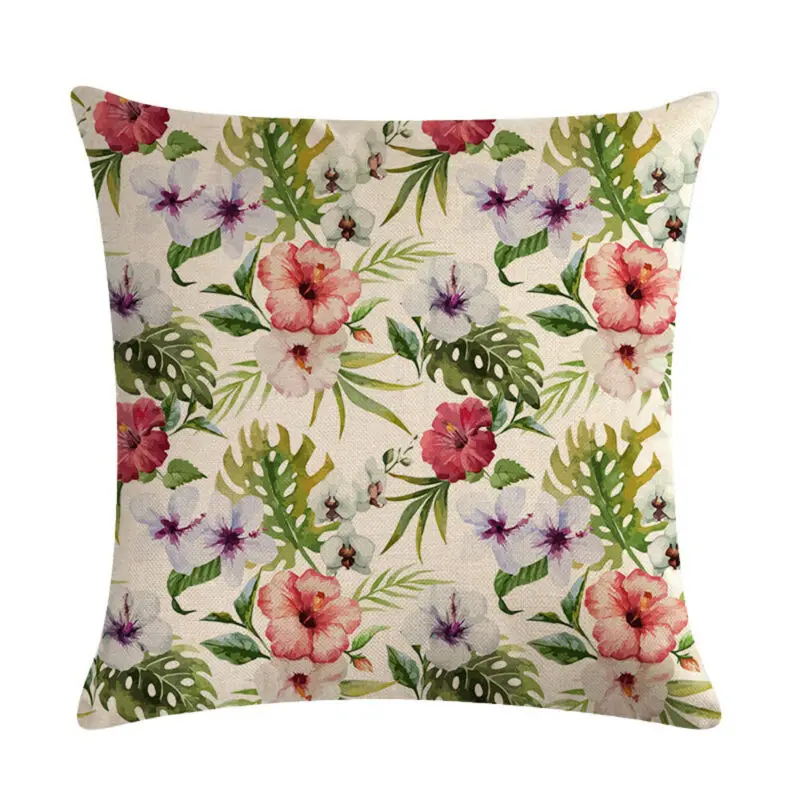 Новый тропические растения принт подушка чехол Обложка с зелеными листьями