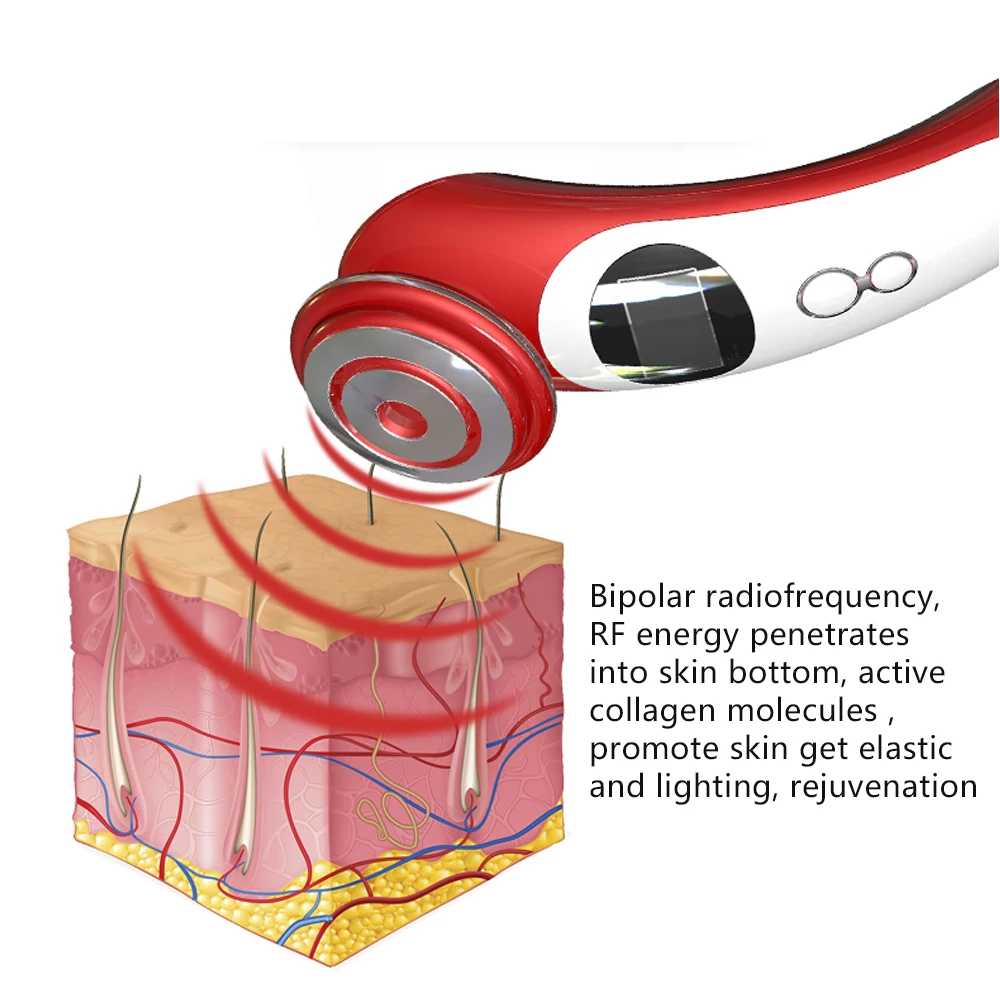 гальваническая для лица 7 в 1 RF фотон лечение кожи красоты Гальваническая EMS