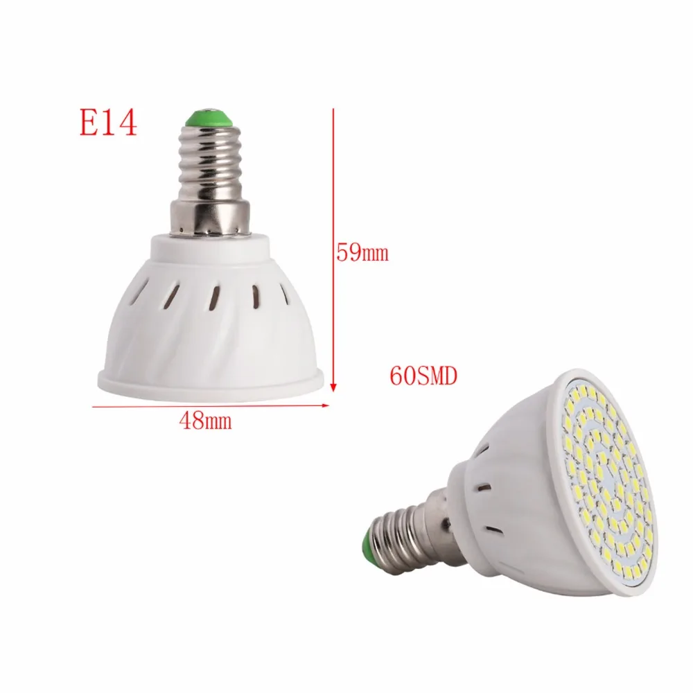

Светодиодная лампа E27/E14/MR16/GU10 60SMD 2835, 110 В, 9 Вт