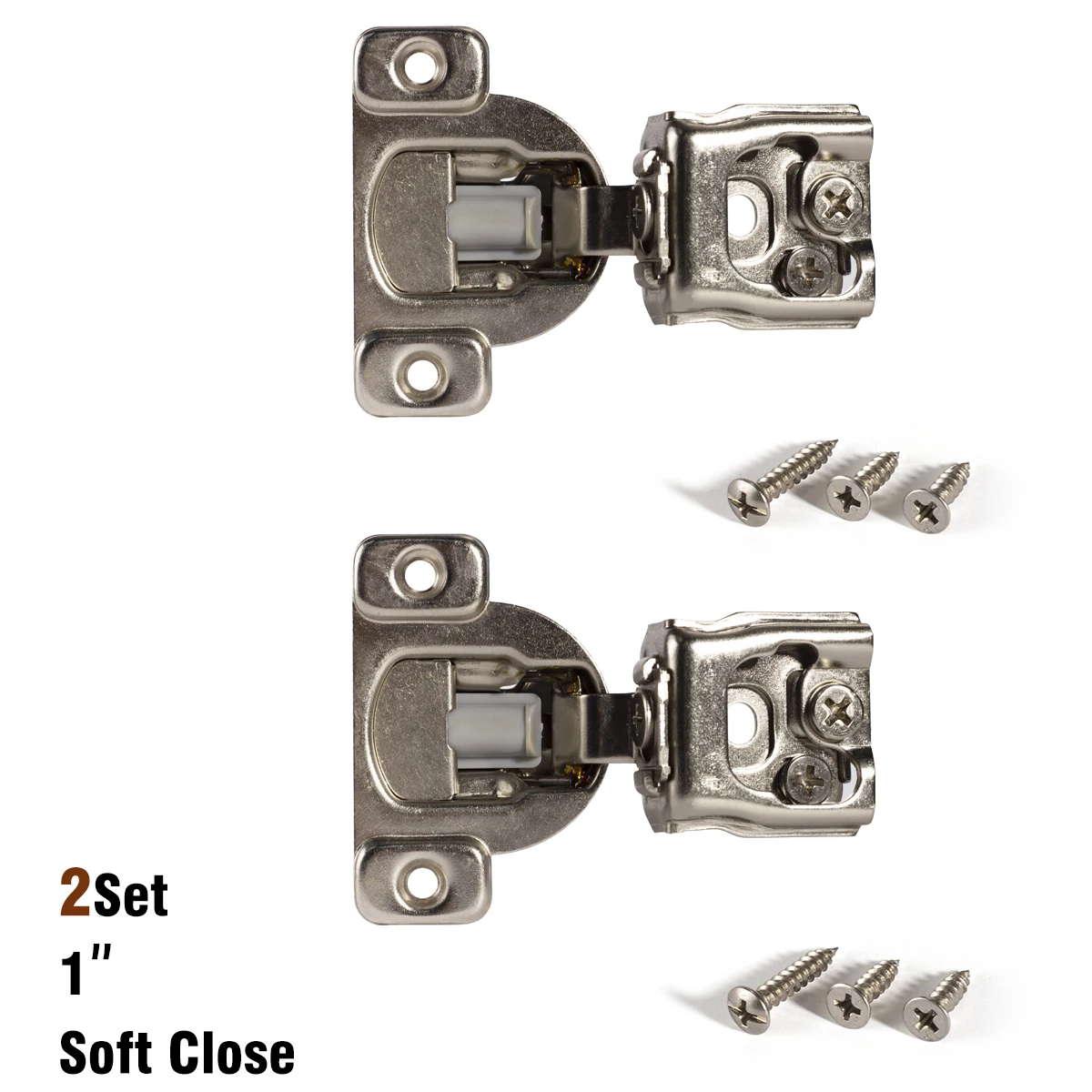 

Keenkee Петли для шкафов с плавным закрыванием сатинированный никель 2 шт