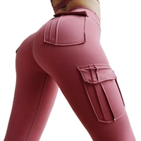 fashion seamless leggings high waist with pockets breathable workout fitness clothing training pants female pants