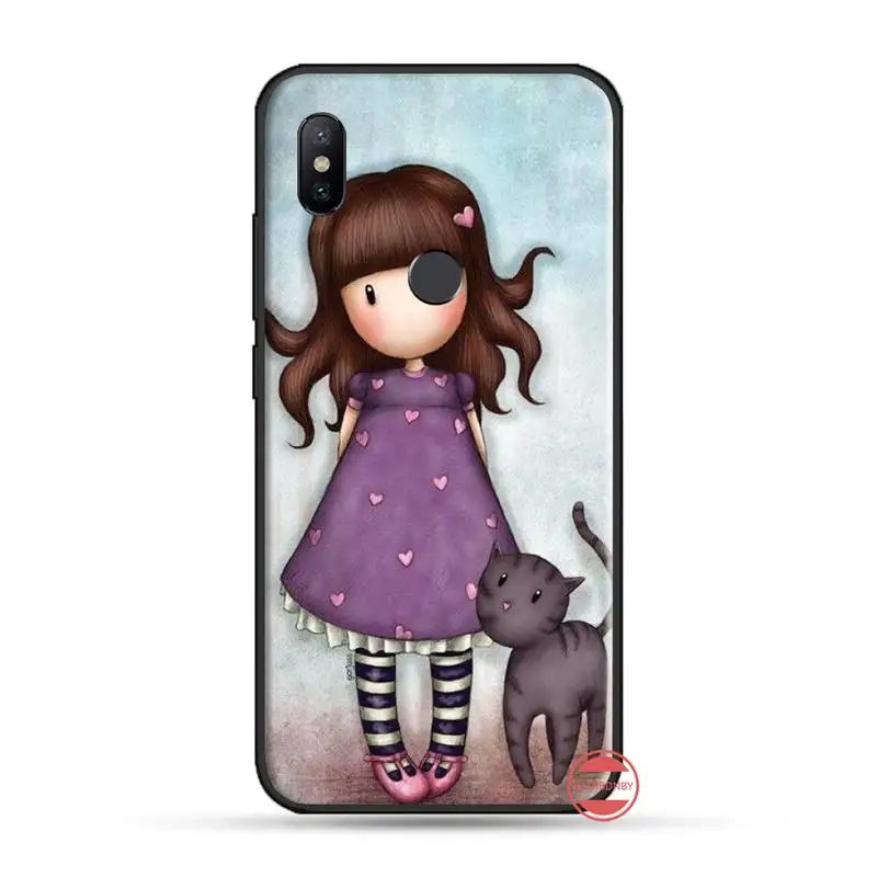 Чехол из мягкого силикона ТПУ для телефона girl Santoro Gorjuss розовый чехол Xiaomi Redmi 4x5 plus