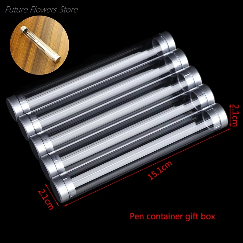 

Pen Holder Crystal Transparent Plastic Pen Box Gift Box Metal Pen Box Transparent Pen Case Outer Packing Gift Box