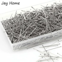 2000pcs stainless steel dressmaker sewing pins head pins fine satin pin straight for jewelry craft sewing projects 0 626mm