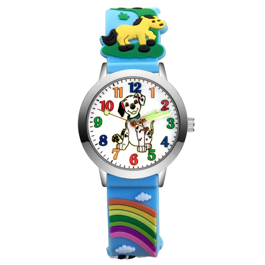 

Children's Cute Cartoon Dog Style Student Boy Girl Kids Silicone Strap Quartz Wrist Watches JA194