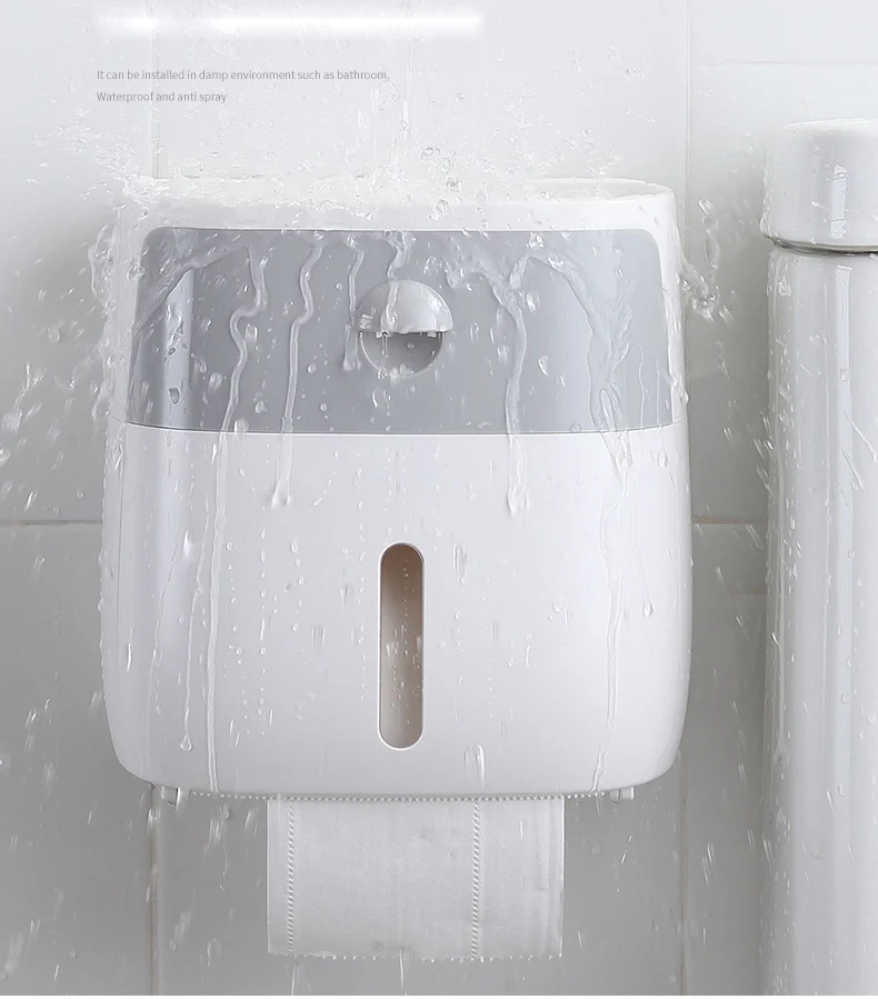 Держатель туалетной бумаги настенный WC бумажная коробка для салфеток диспенсер Многофункциональный пластиковый держатель туалетной бумаги для ванной комнаты коробка для хранения