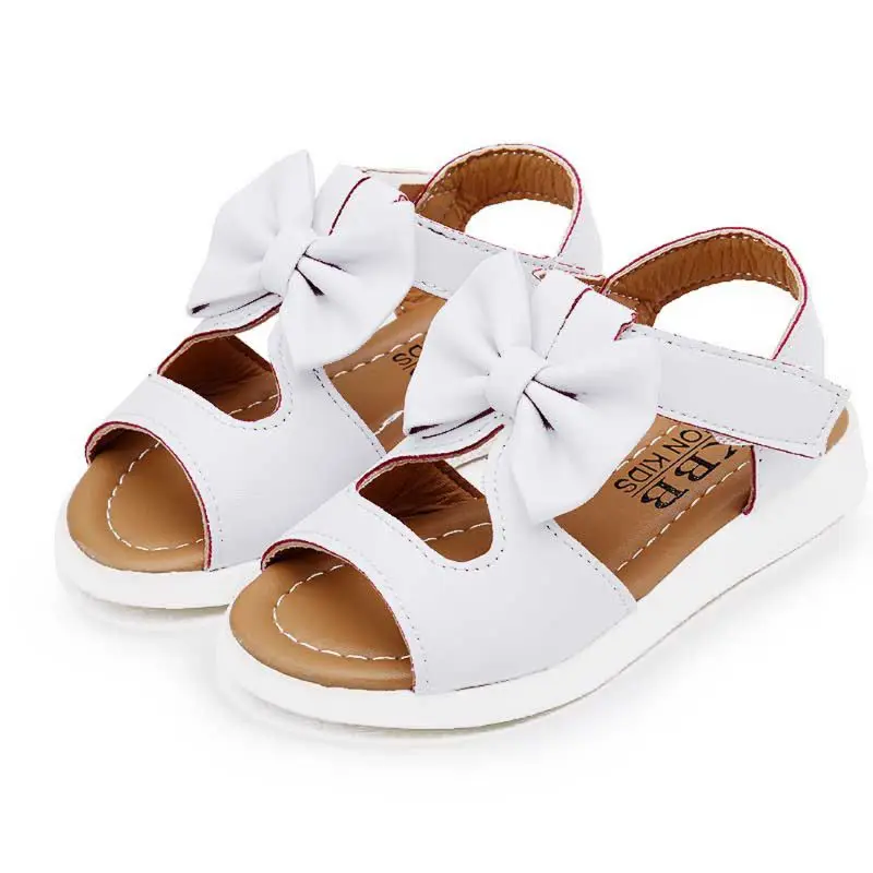 

Kids Sandals Summer Kids Shoes Children Magic Hook Beach Sandals Fashion Bowknot Girls Flat Pricness Shoes Q1FE
