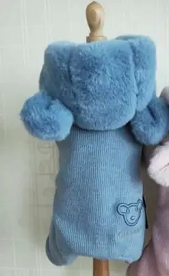 1120-Blue Зимняя одежда для собак, худи спортивный костюм для щенка питомца комбинезоны для собак осень розовый хлопок плотная одежда для маленьких и средних собак Одежда - Цвет: 1120-Blue