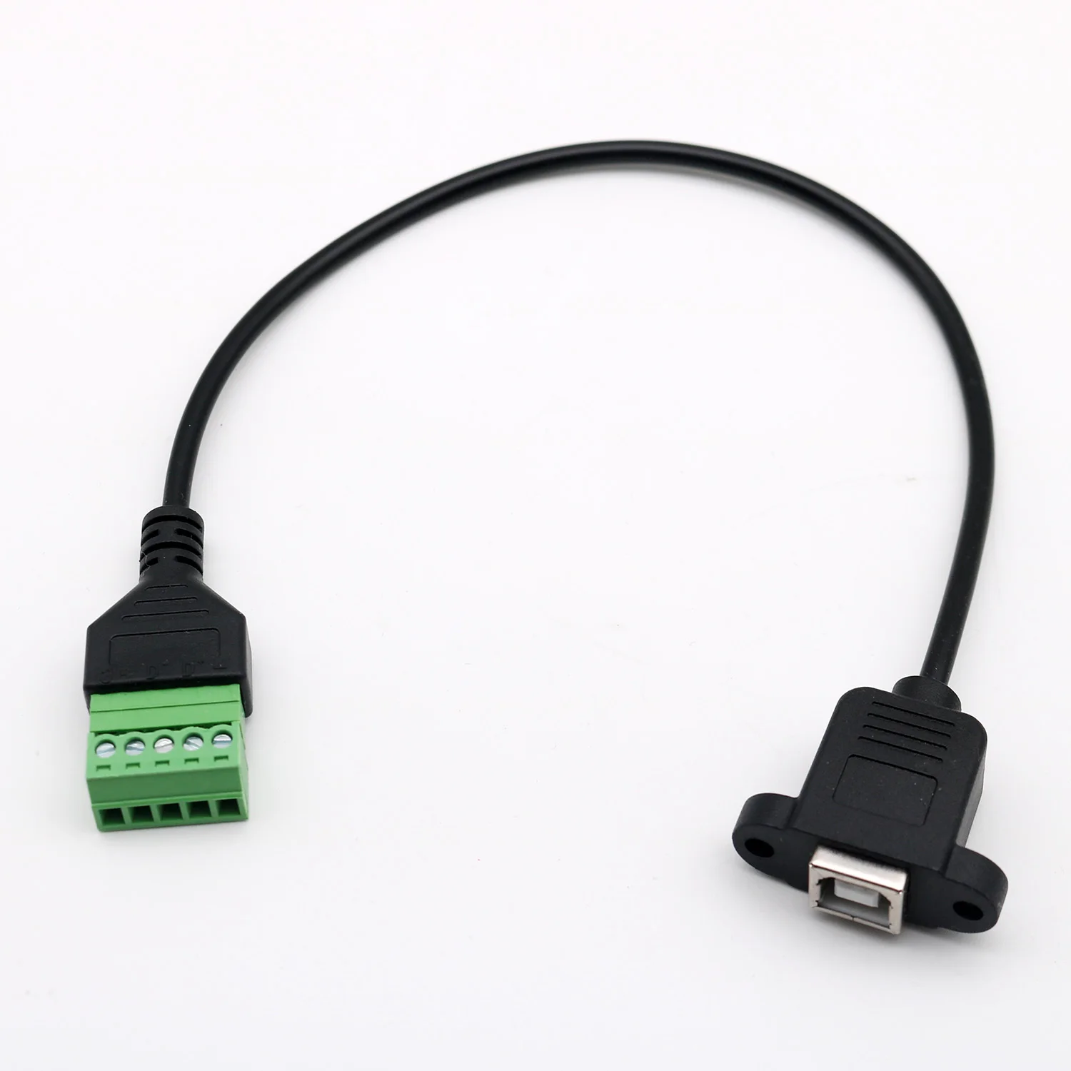 

1 шт. 1FT USB 2,0 B Панельное крепление на 5-контактный винт с защитой, терминал без пайки, адаптер, соединительный кабель, 30 см