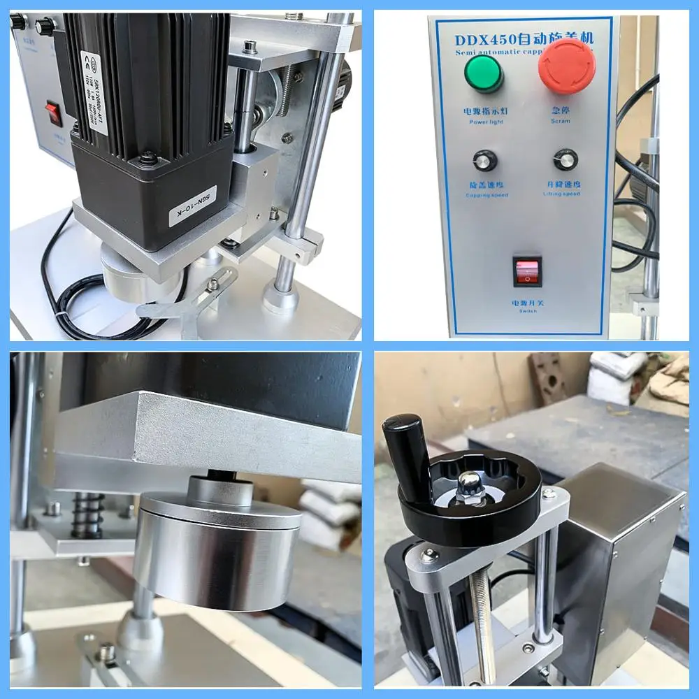 220V 65W 10-50mm Semi-automatic Desktop Automatic Capping Machine Packaging Bottle Cap Diameter | Бытовая техника