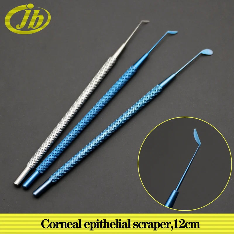 Corneal epithelial scraper titanium alloy 12cm ophthalmic instruments single-head stainless steel surgical tool