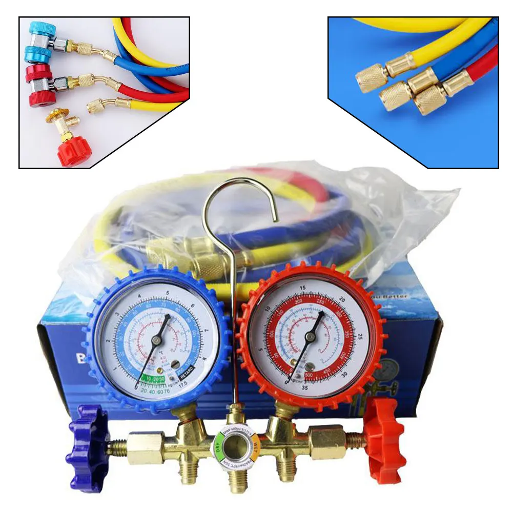 Набор датчиков давления R134A/R12/R22/R502 для кондиционирования воздуха с шлангами |