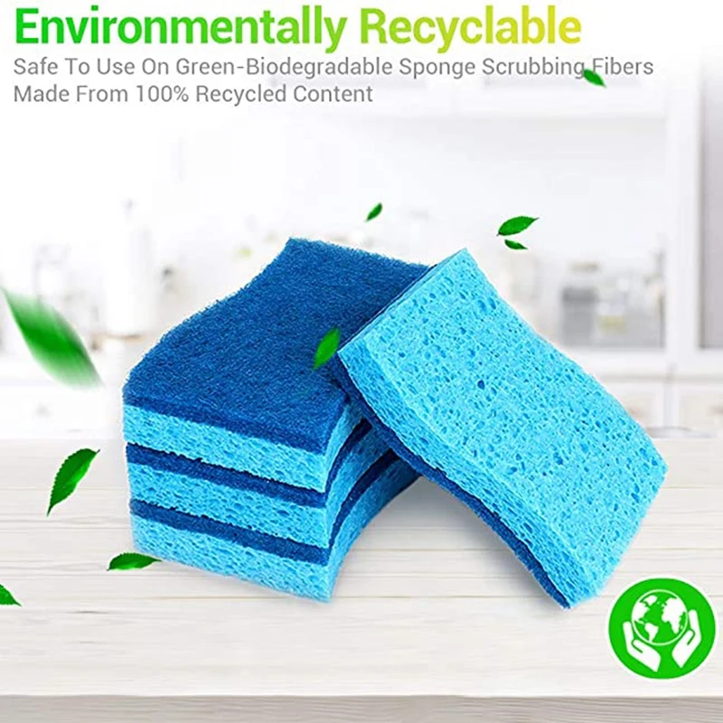 

Brite Non-Scratch Scrub Sponge, Cleans Fast Without Scratching, Stands Up to Stuck-on Grime Blue