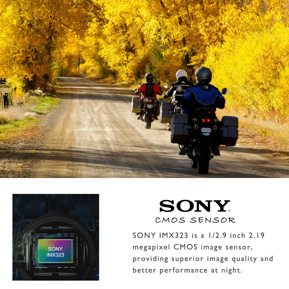 VSYS P6FL всего тела Водонепроницаемый мотоцикл Камера Регистраторы WiFi дуальный 1080P