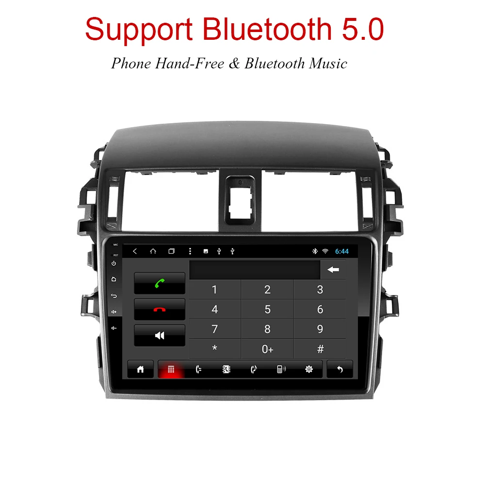 Автомобильная Мультимедийная стереосистема YAZH Android 9 0 для Toyota Corolla 2008-2012 с 1024*600 4K