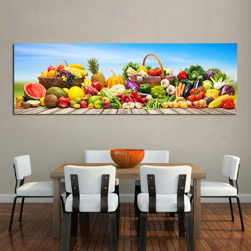 Кухня Wall Art овощей и плакат с изображением фруктов холст картины Плакаты печатает