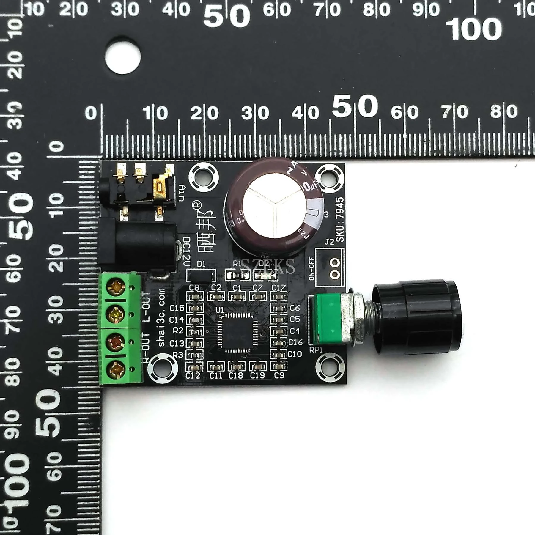 Super Slim 2 X 15W PAM8610 Class D Digital Dual Power Audio Amplifier Board 12V Black | Электроника