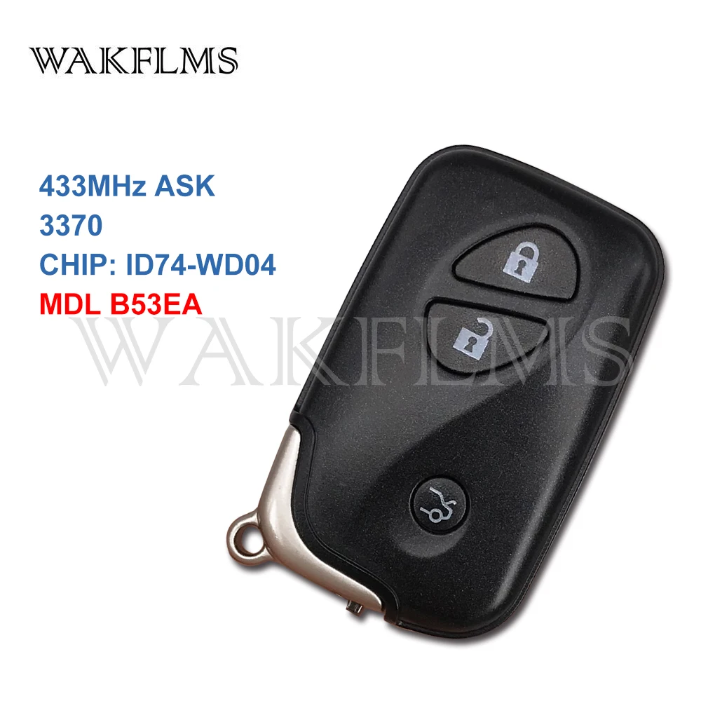 3 кнопки 433 МГц ID74 PCB 3370 умный дистанционный ключ для Lexus ES350 IS250 IS350 GS300 GS350 GS430 GS450H GS460